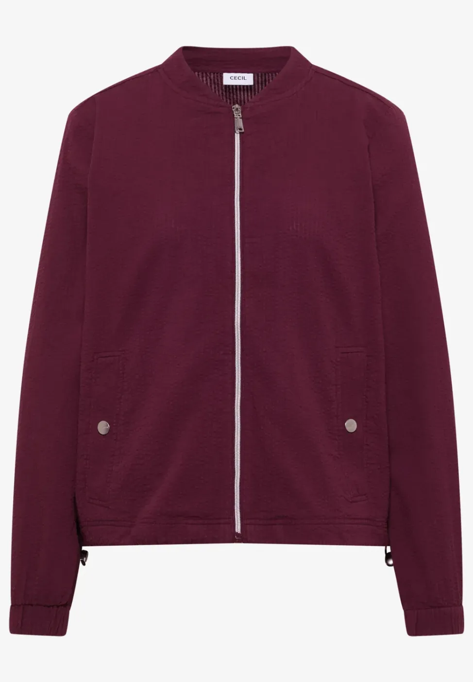Blouson en seersucker à fermeture zip