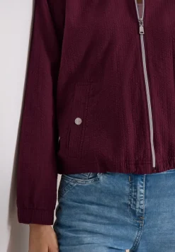 Blouson en seersucker à fermeture zip