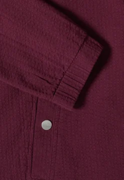 Blouson en seersucker à fermeture zip