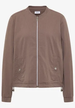 Blouson en seersucker à fermeture zip