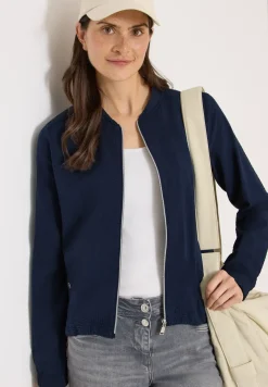 Blouson en seersucker à fermeture zip