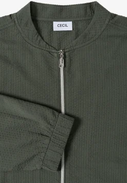 Blouson en seersucker à fermeture zip