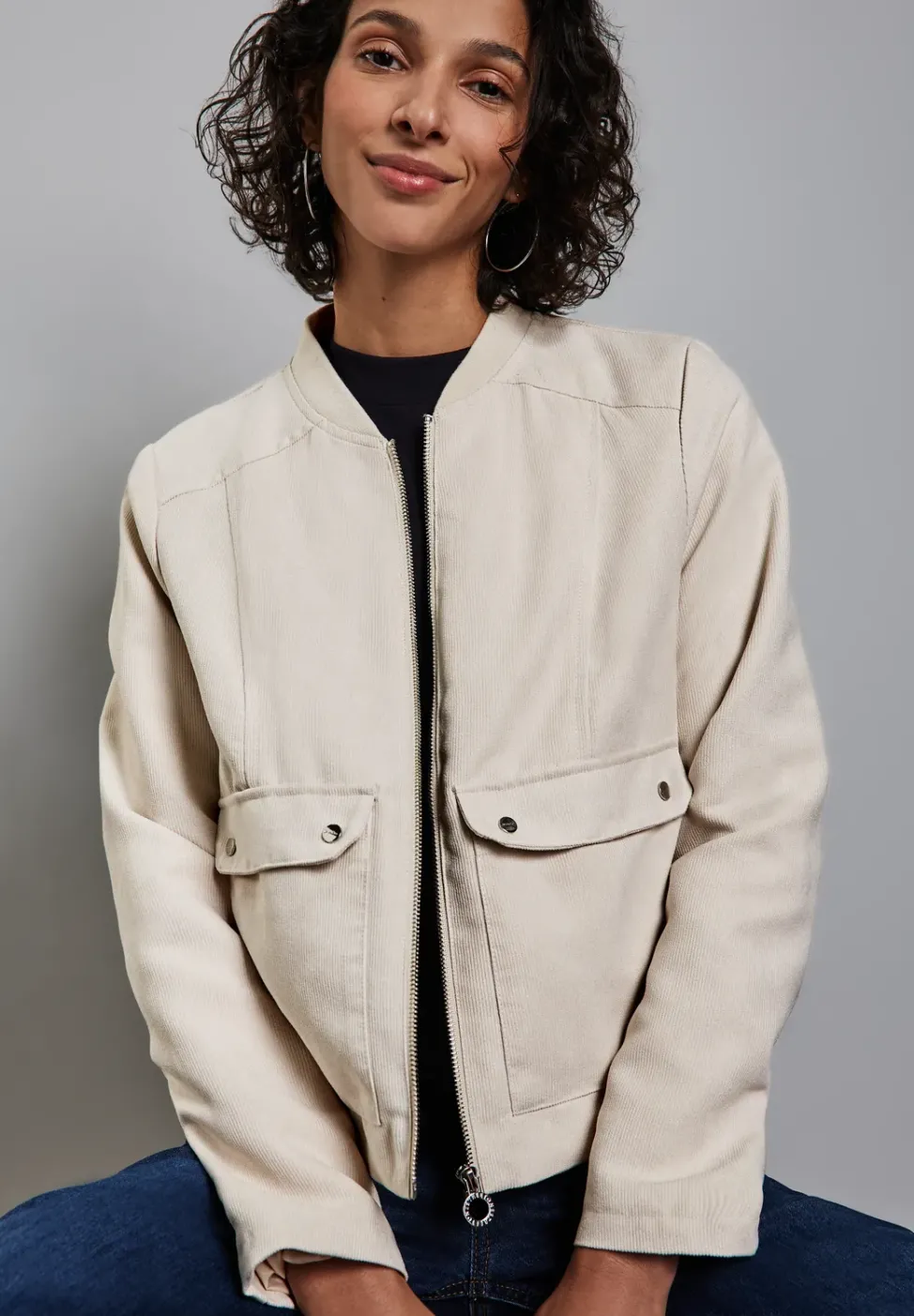 Blouson en velours côtelé