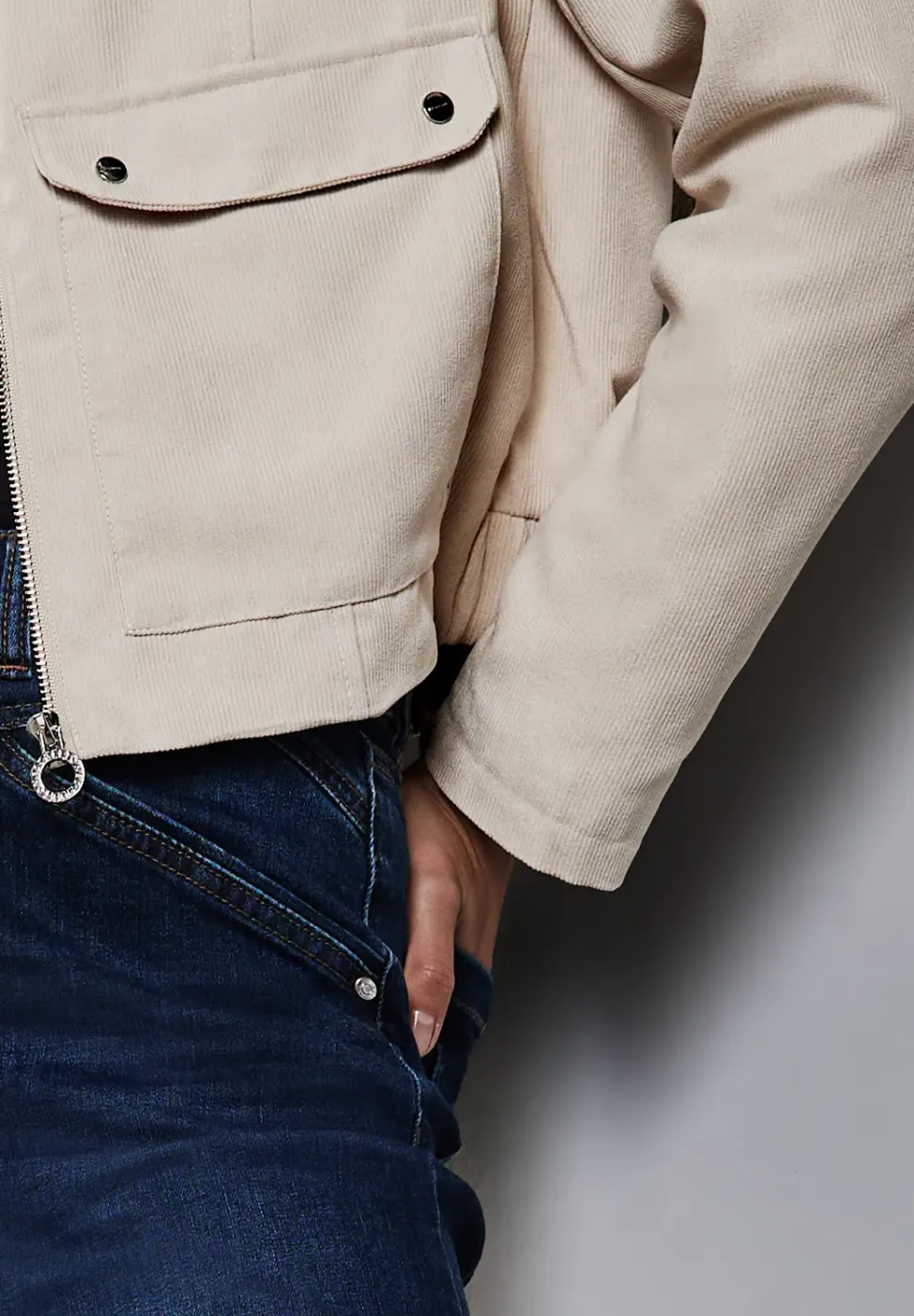 Blouson en velours côtelé