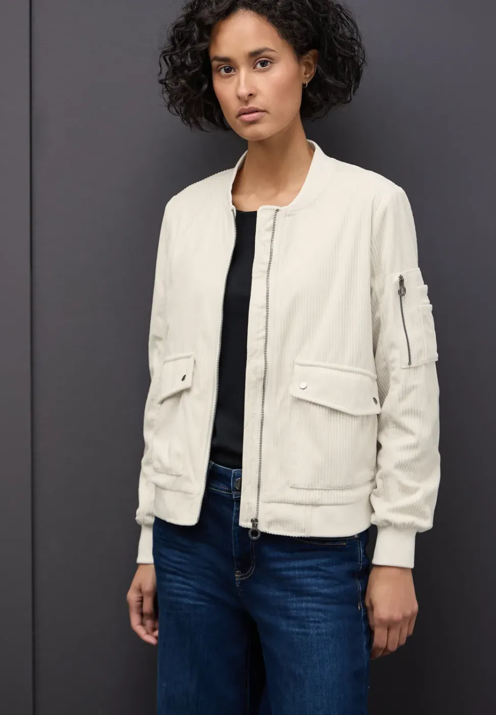 Blouson en velours côtelé doux