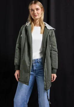 Blouson long avec capuche