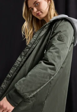 Blouson long avec capuche