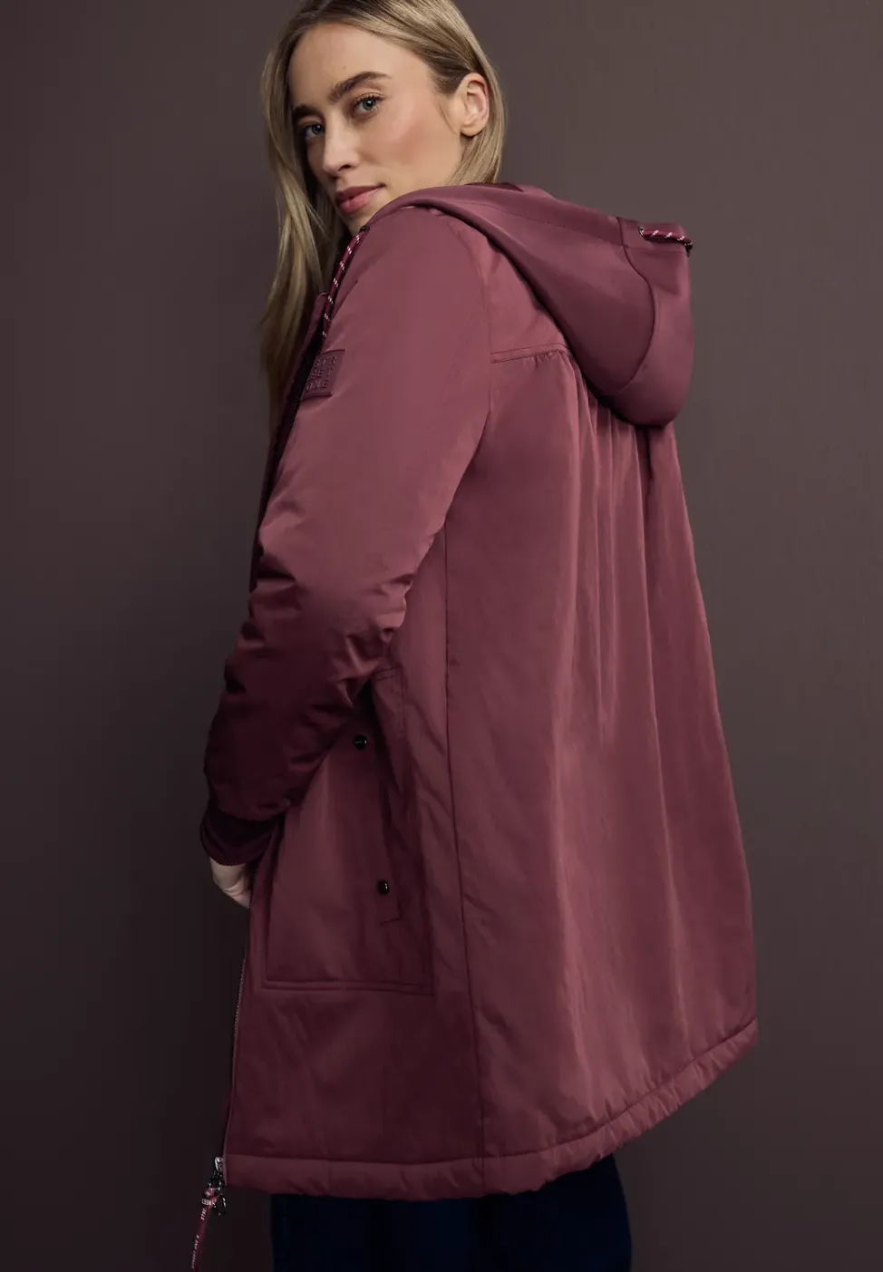 Blouson long avec capuche
