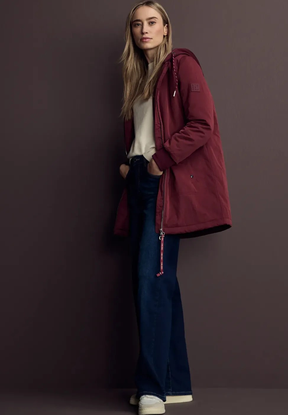 Blouson long avec capuche