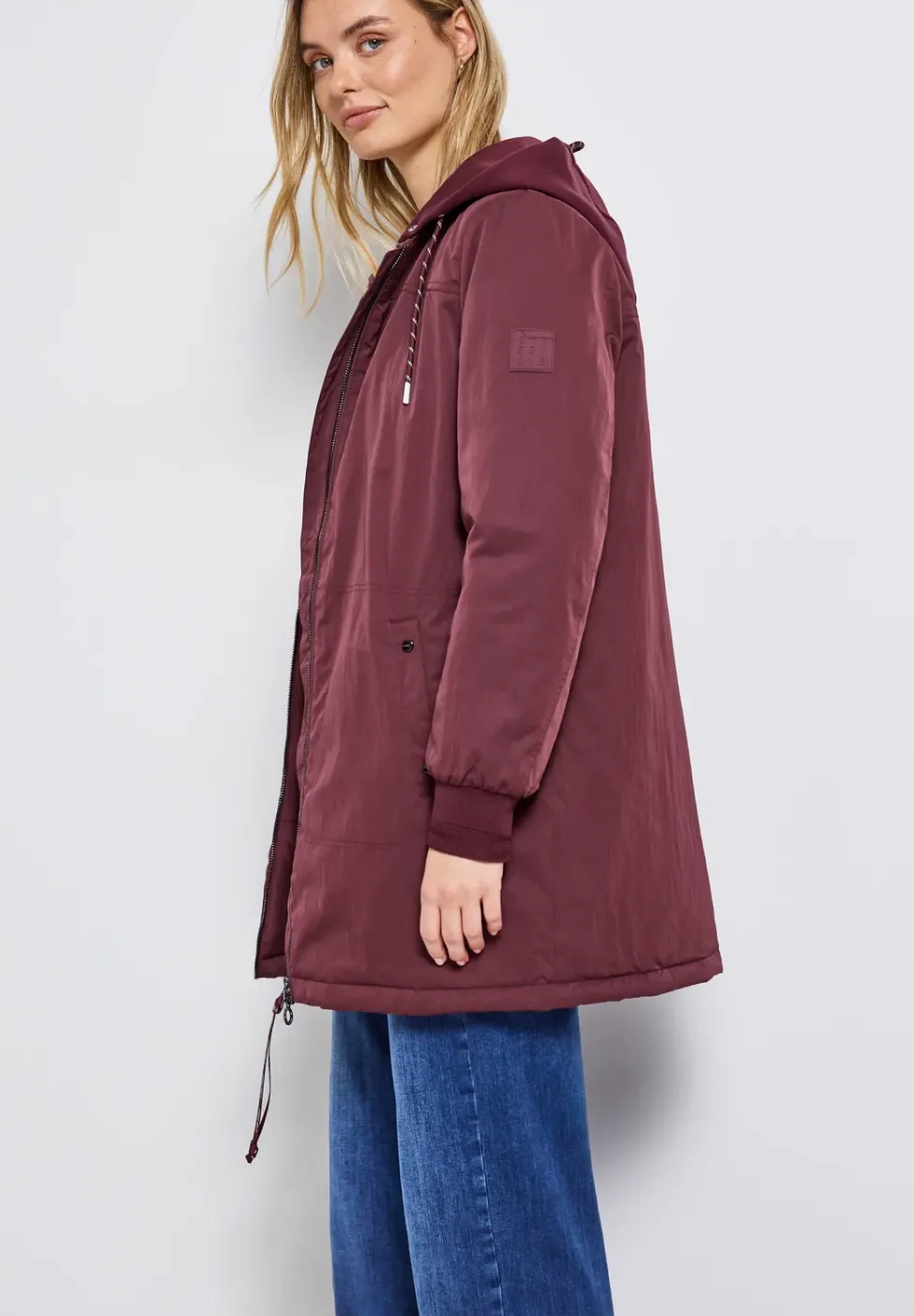 Blouson long avec capuche