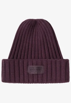 Bonnet tricoté en couleur unie