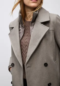 Caban aspect laine avec gilet amovible