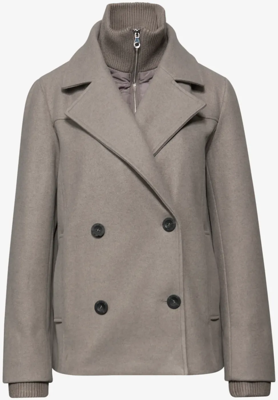 Caban aspect laine avec gilet amovible