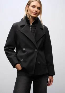 Caban aspect laine avec gilet amovible