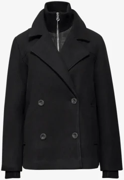 Caban aspect laine avec gilet amovible