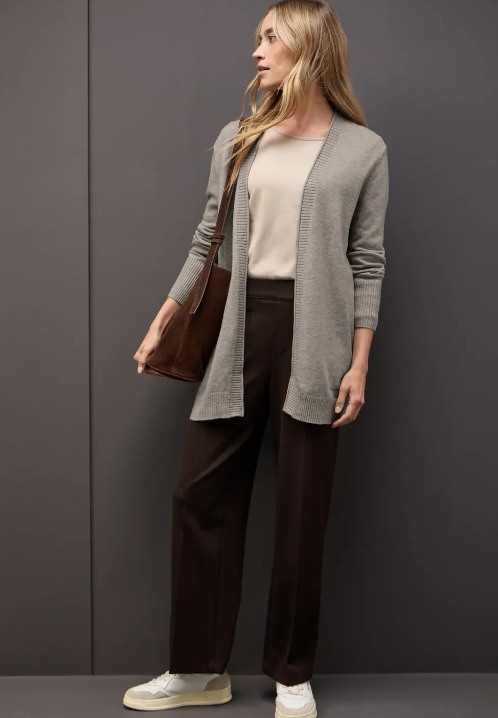 Cardigan avec bord roulé