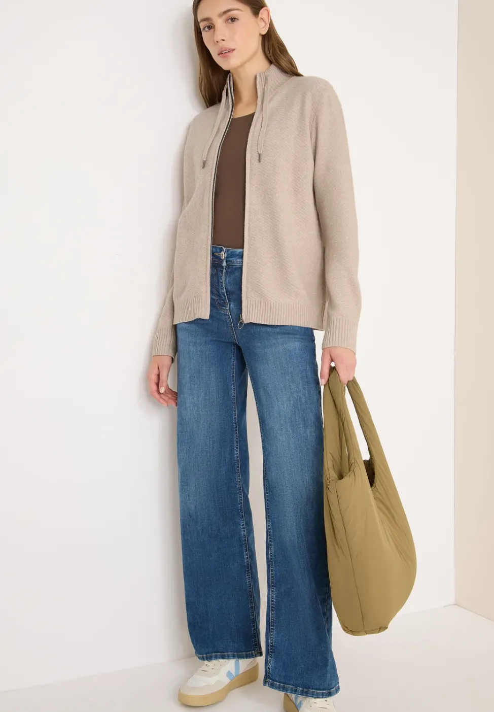 Cardigan avec col montant