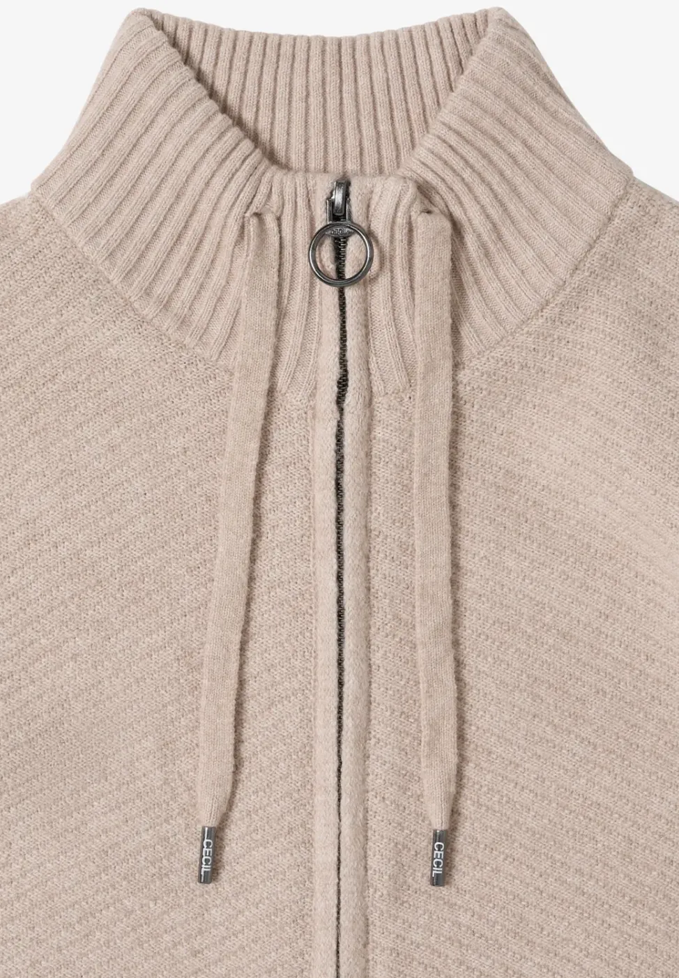 Cardigan avec col montant