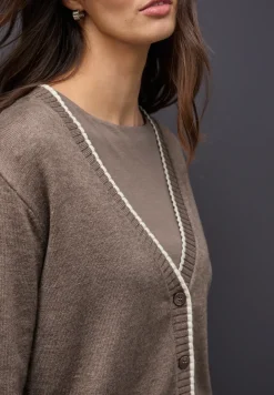 Cardigan avec détails contrastés