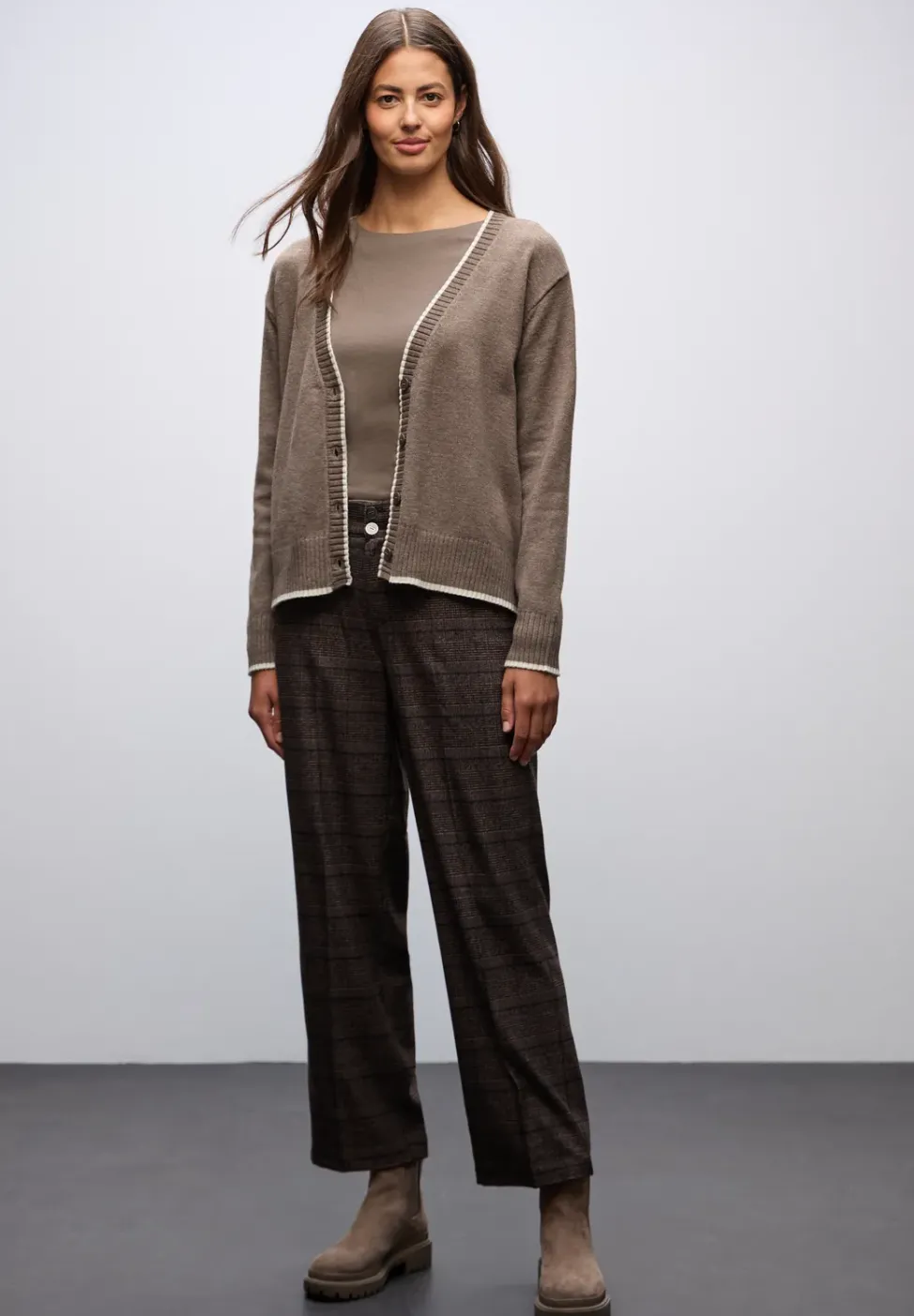 Cardigan avec détails contrastés