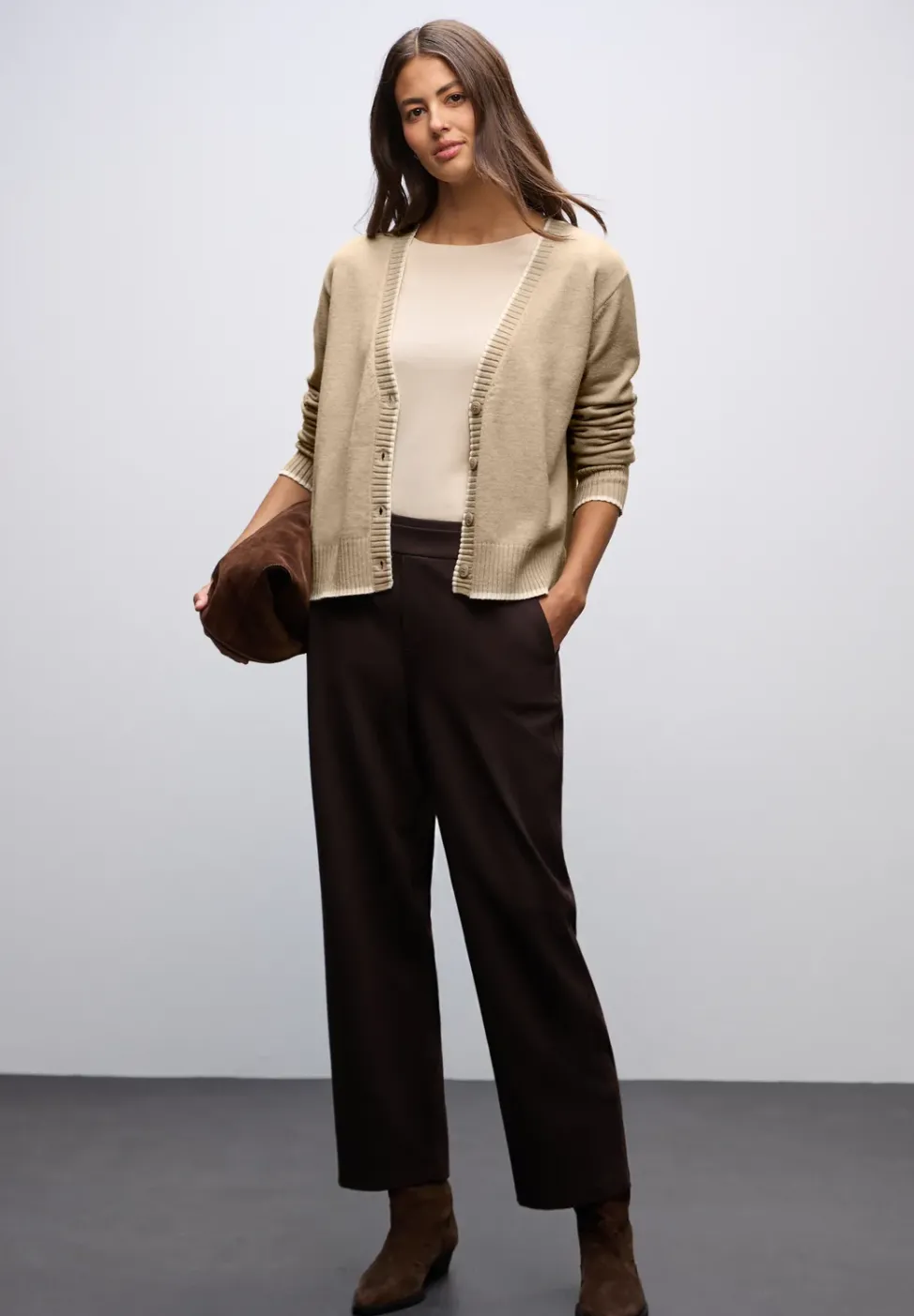 Cardigan avec détails contrastés