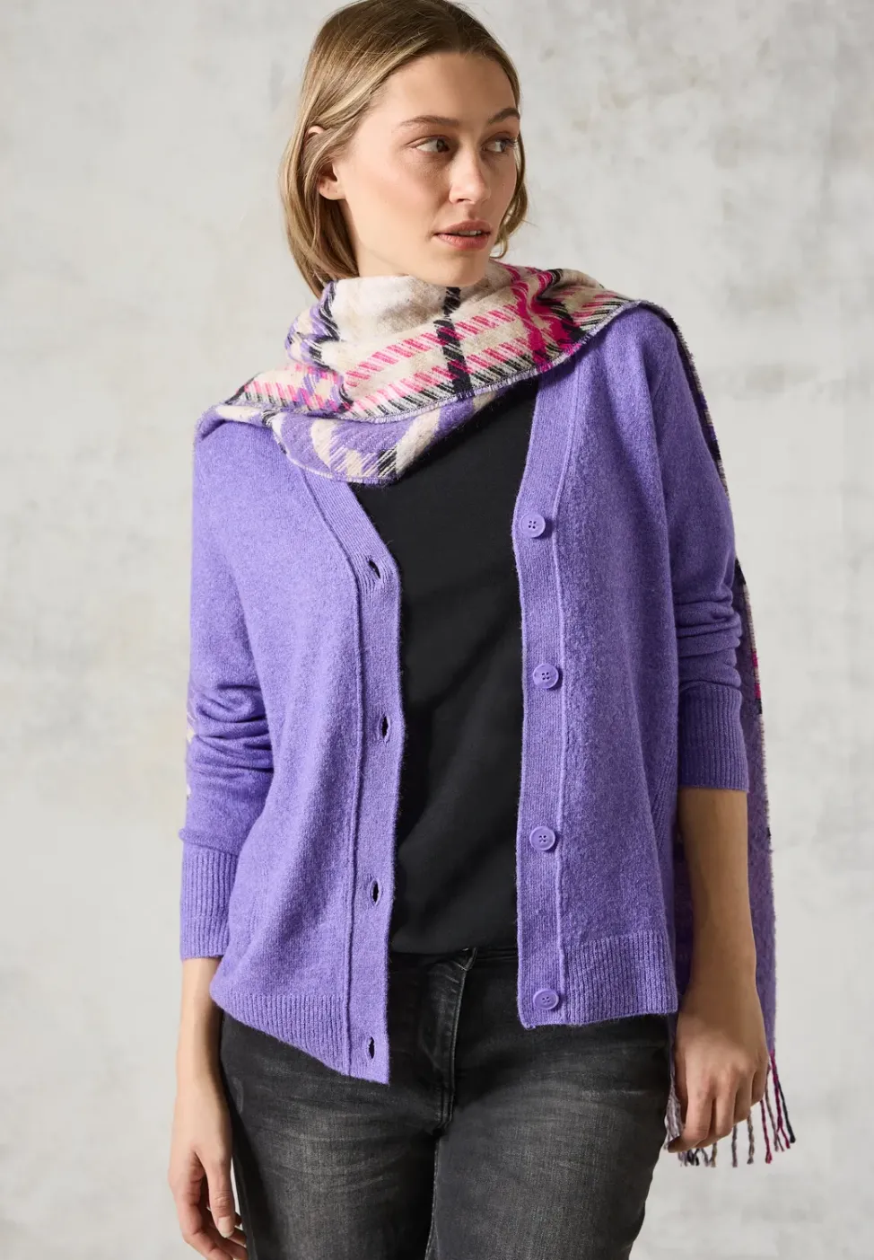 Cardigan avec patte de boutonnage