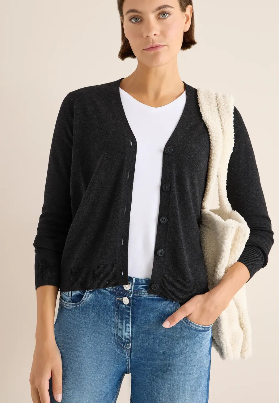 Cardigan col en V