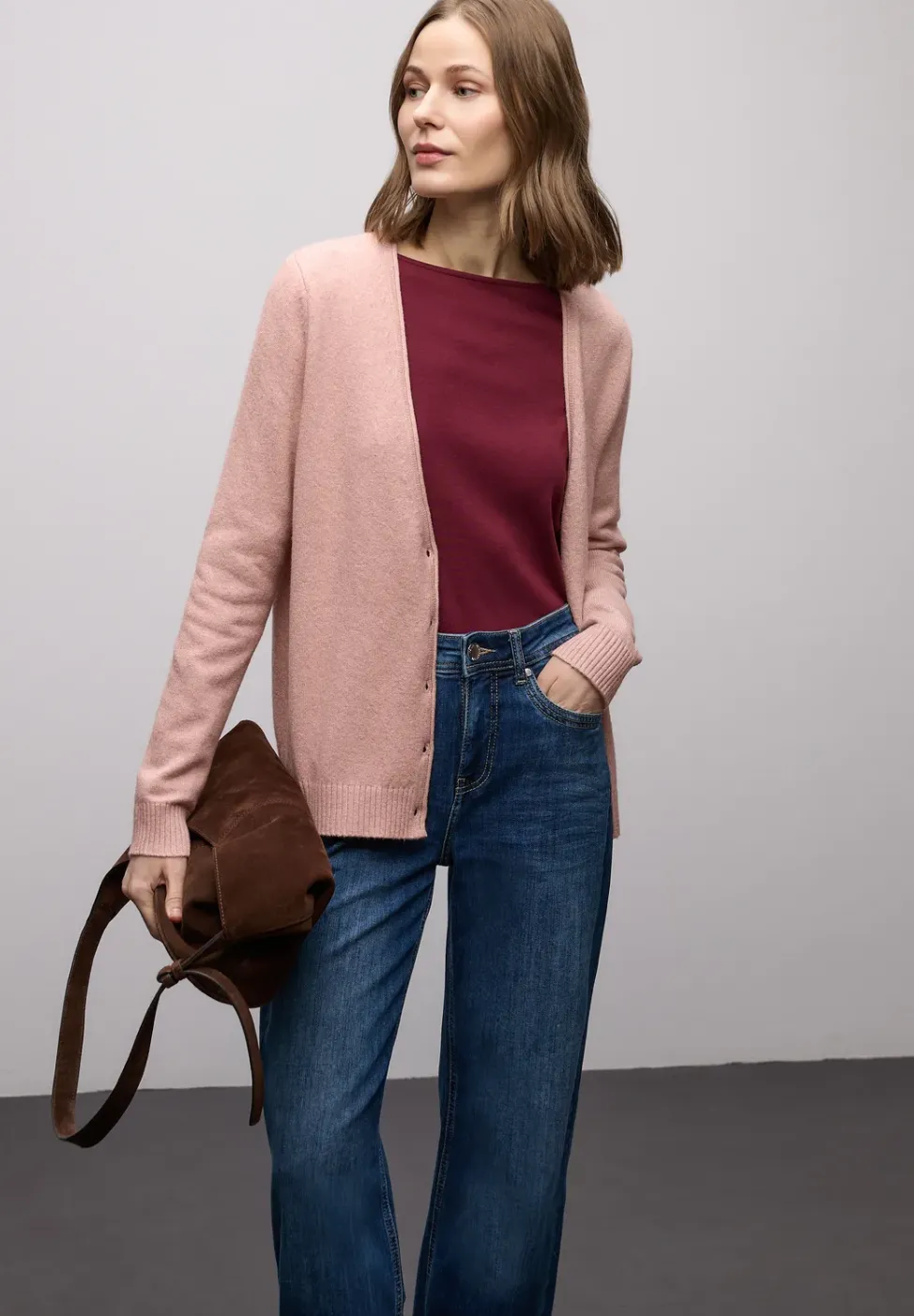 Cardigan douillet à col en V