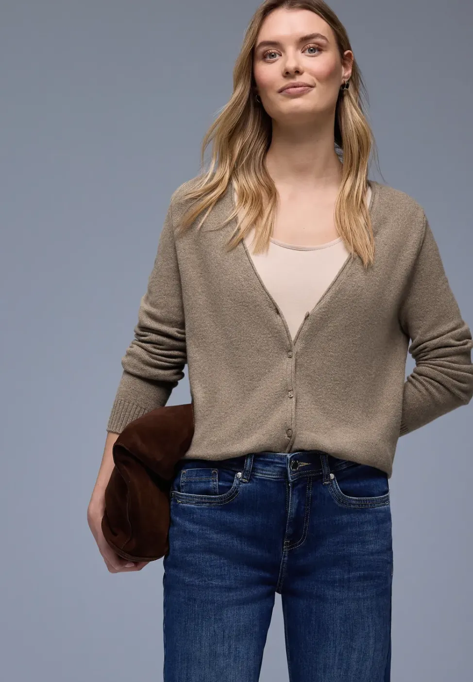 Cardigan douillet à col en V