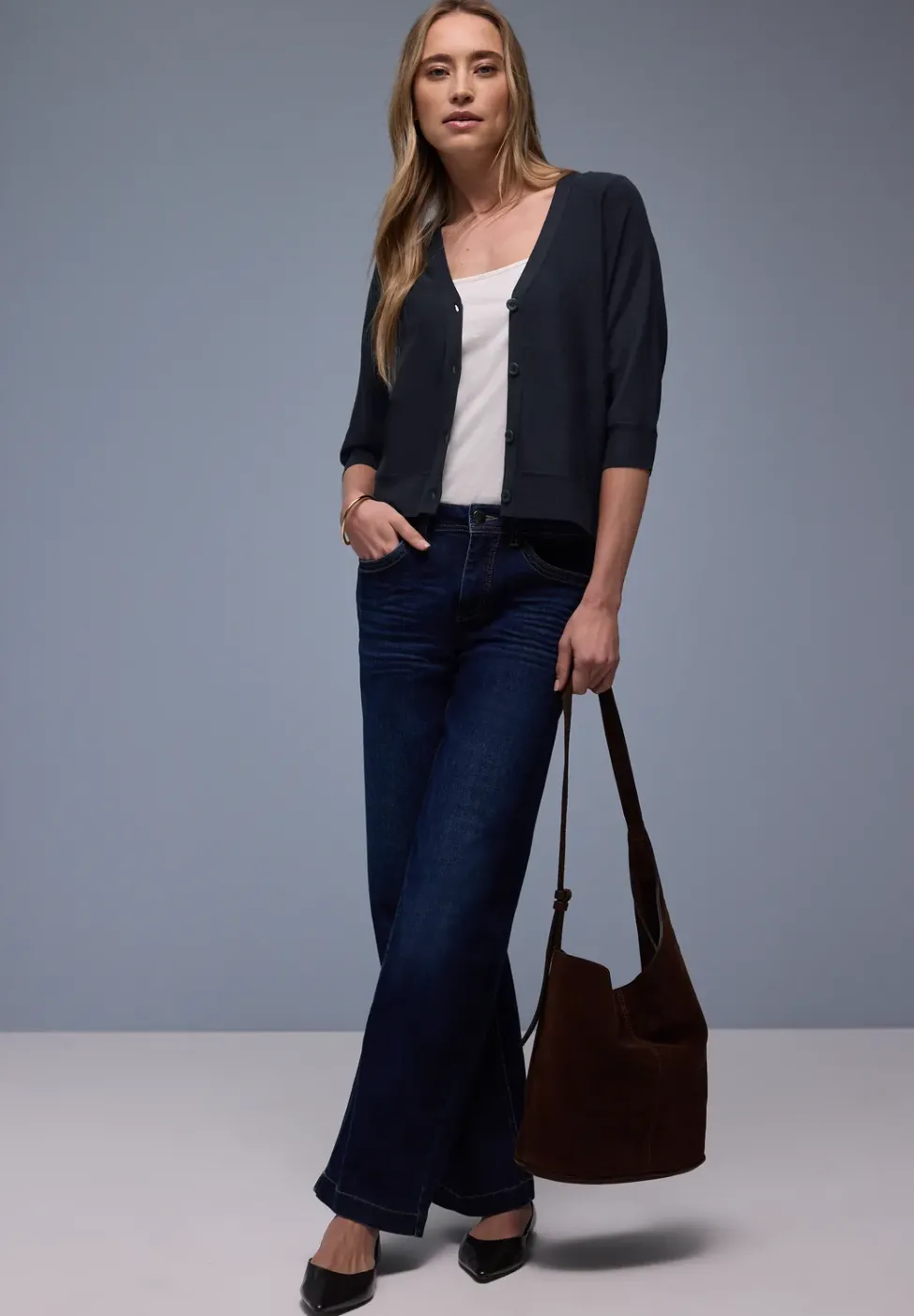 Cardigan en couleur unie