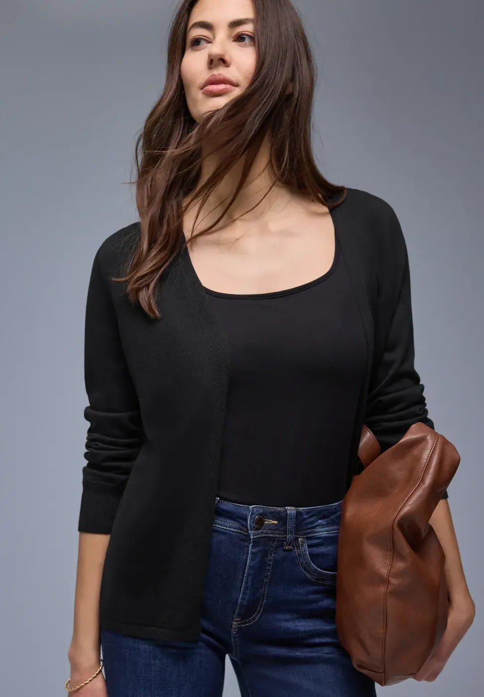 Cardigan en couleur unie