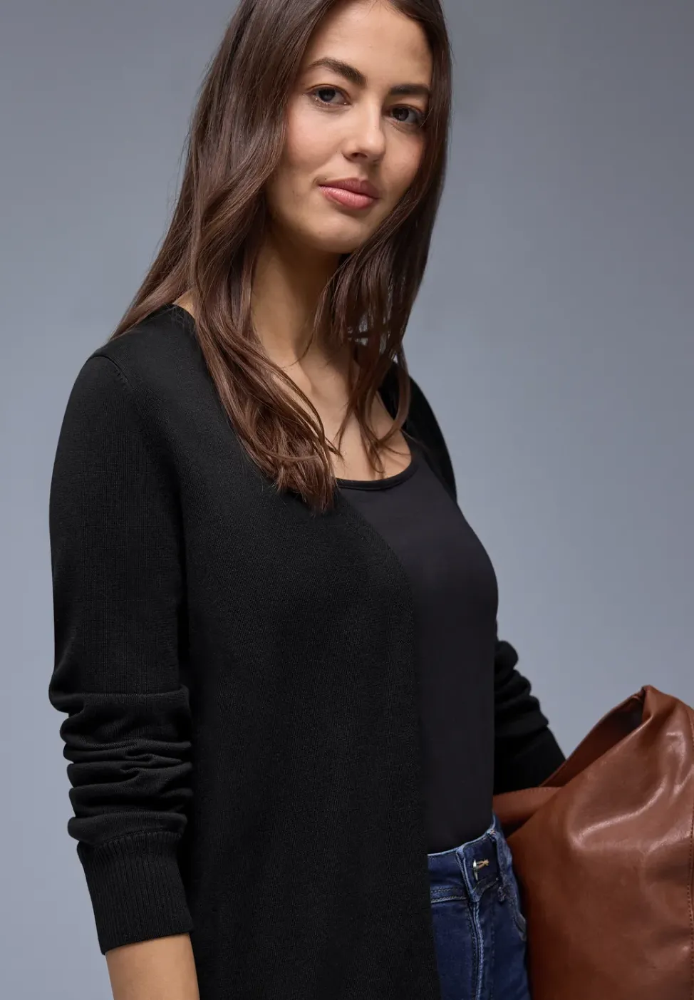 Cardigan en couleur unie