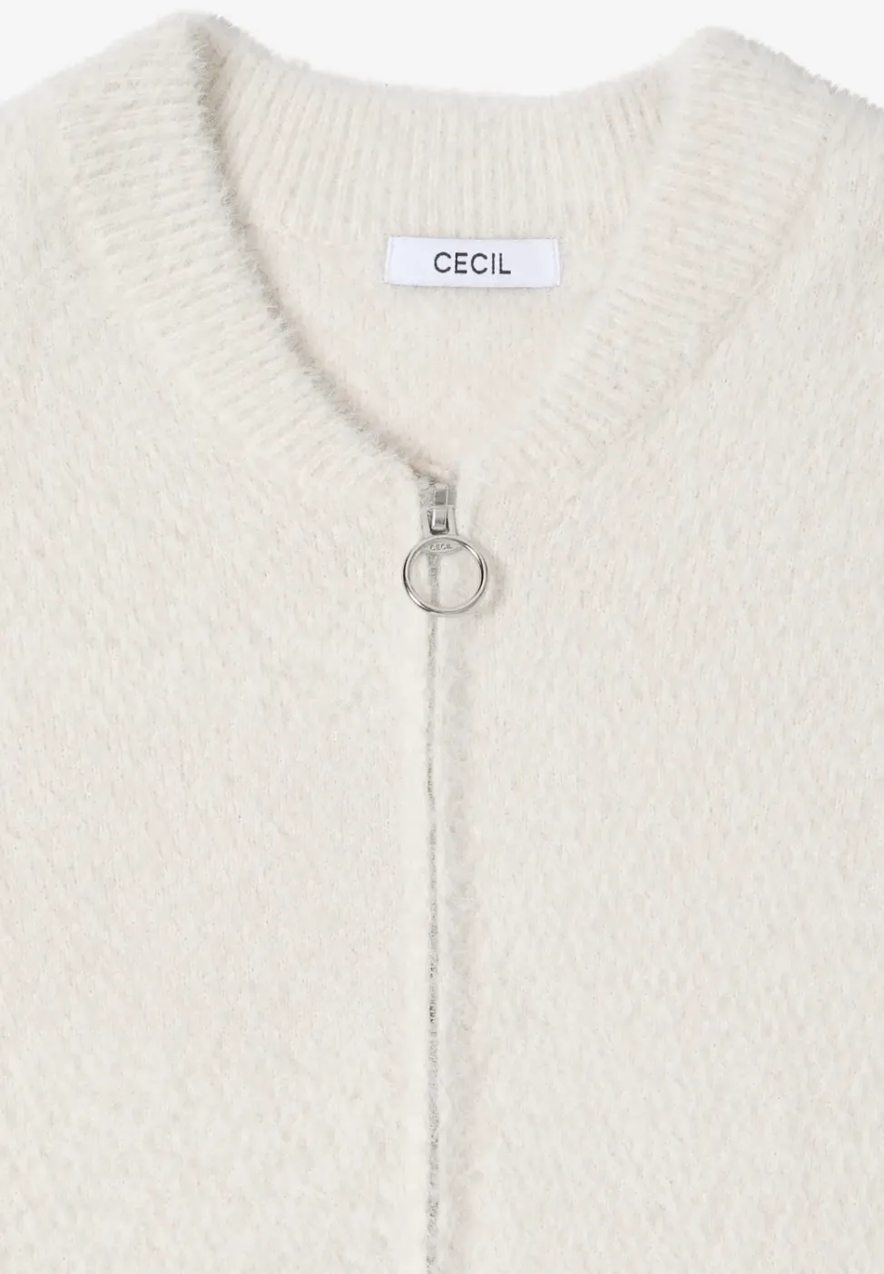 Cardigan jacquard avec fermeture éclair