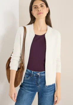 Cardigan jacquard avec fermeture éclair