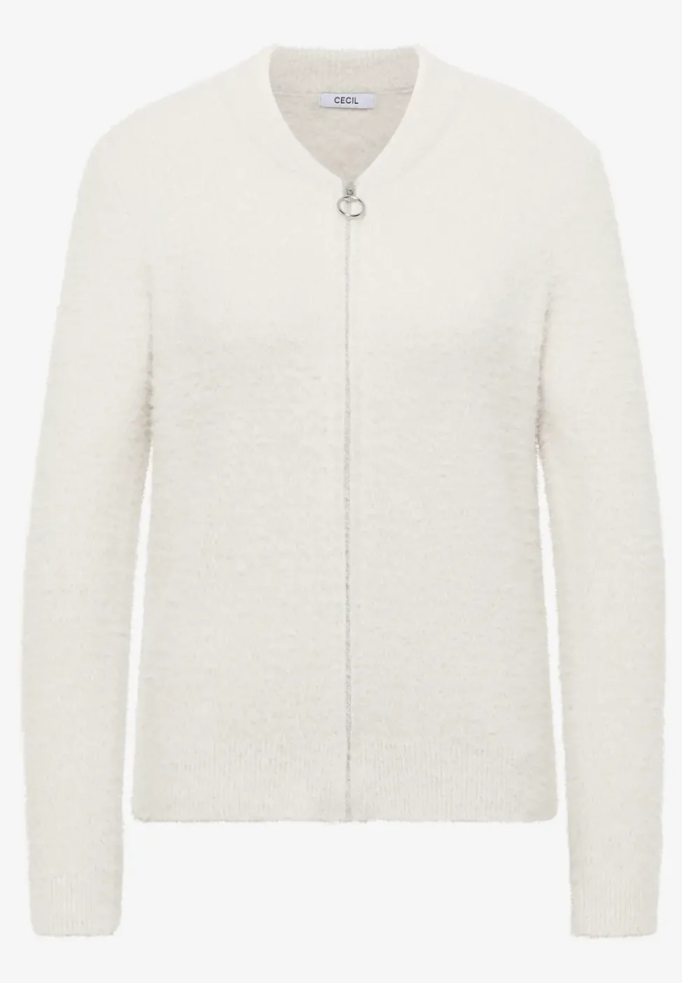 Cardigan jacquard avec fermeture éclair