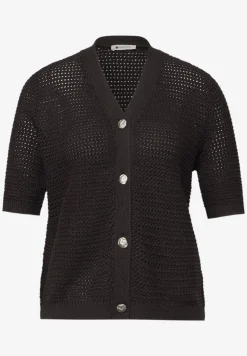 Cardigan à manches courtes avec col en V et structure