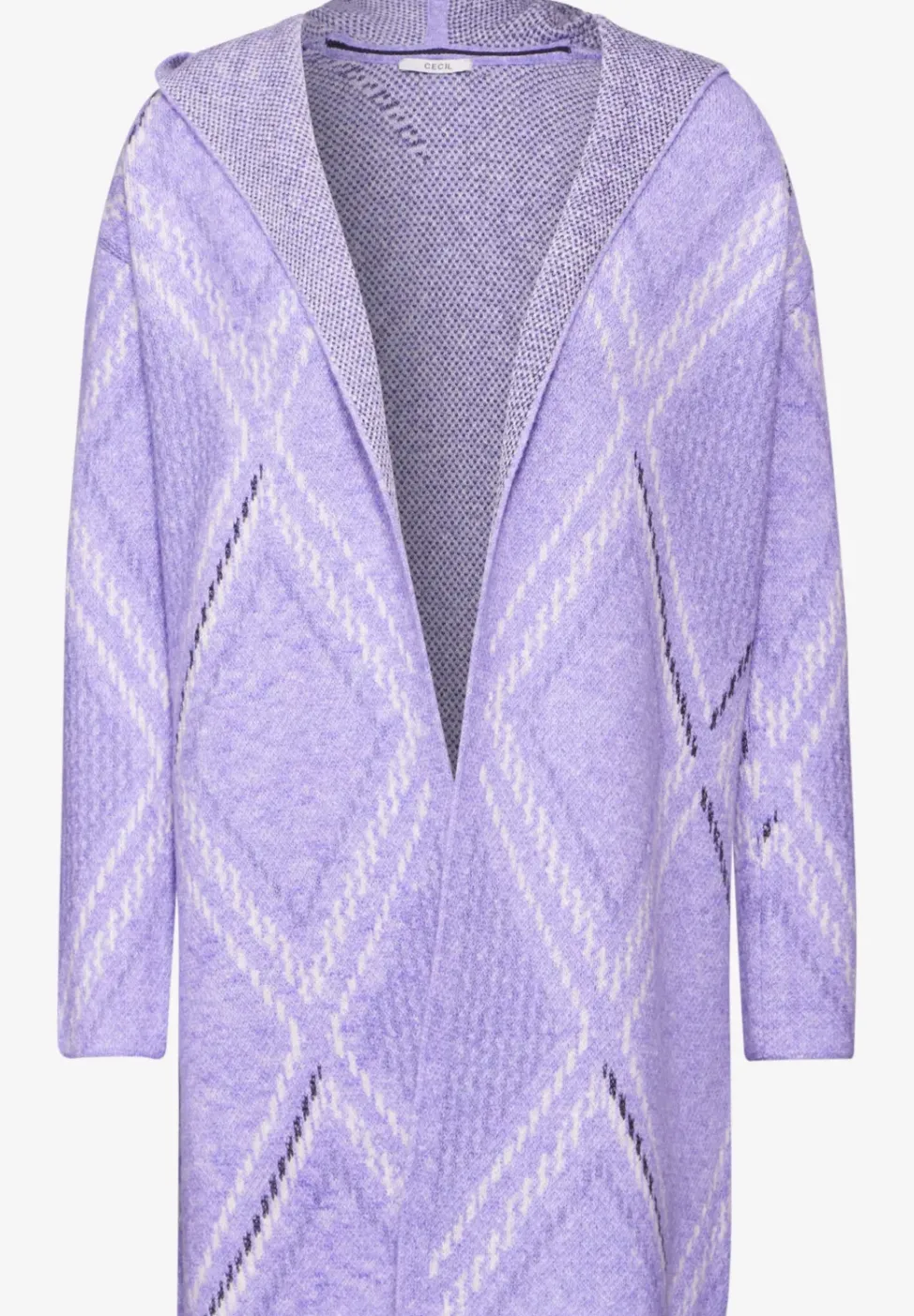 Cardigan ouvert avec capuche
