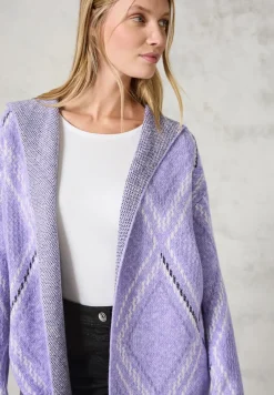 Cardigan ouvert avec capuche