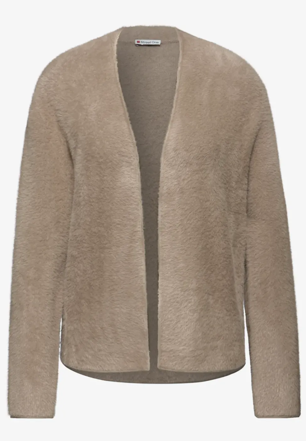 Cardigan ouvert en fil de plume