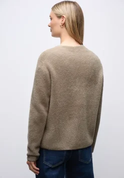 Cardigan ouvert en fil de plume
