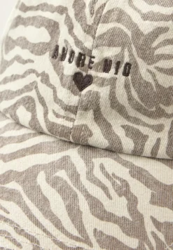 Casquette en coton avec imprimé zèbre