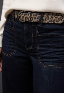 Ceinture en similicuir imprimé léopard