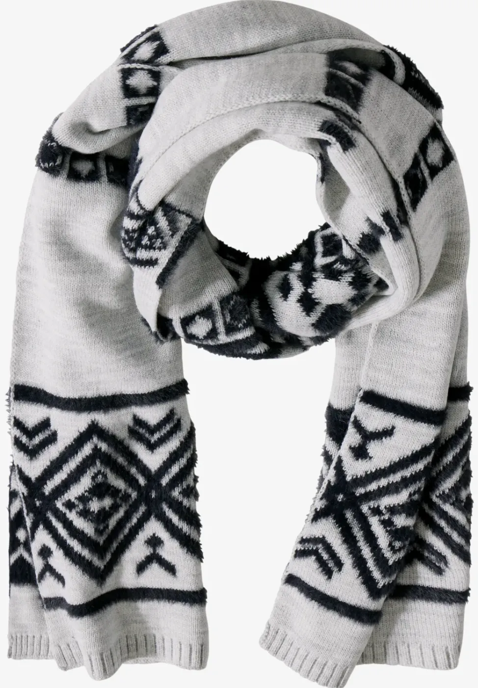 Écharpe tricotée à motifs