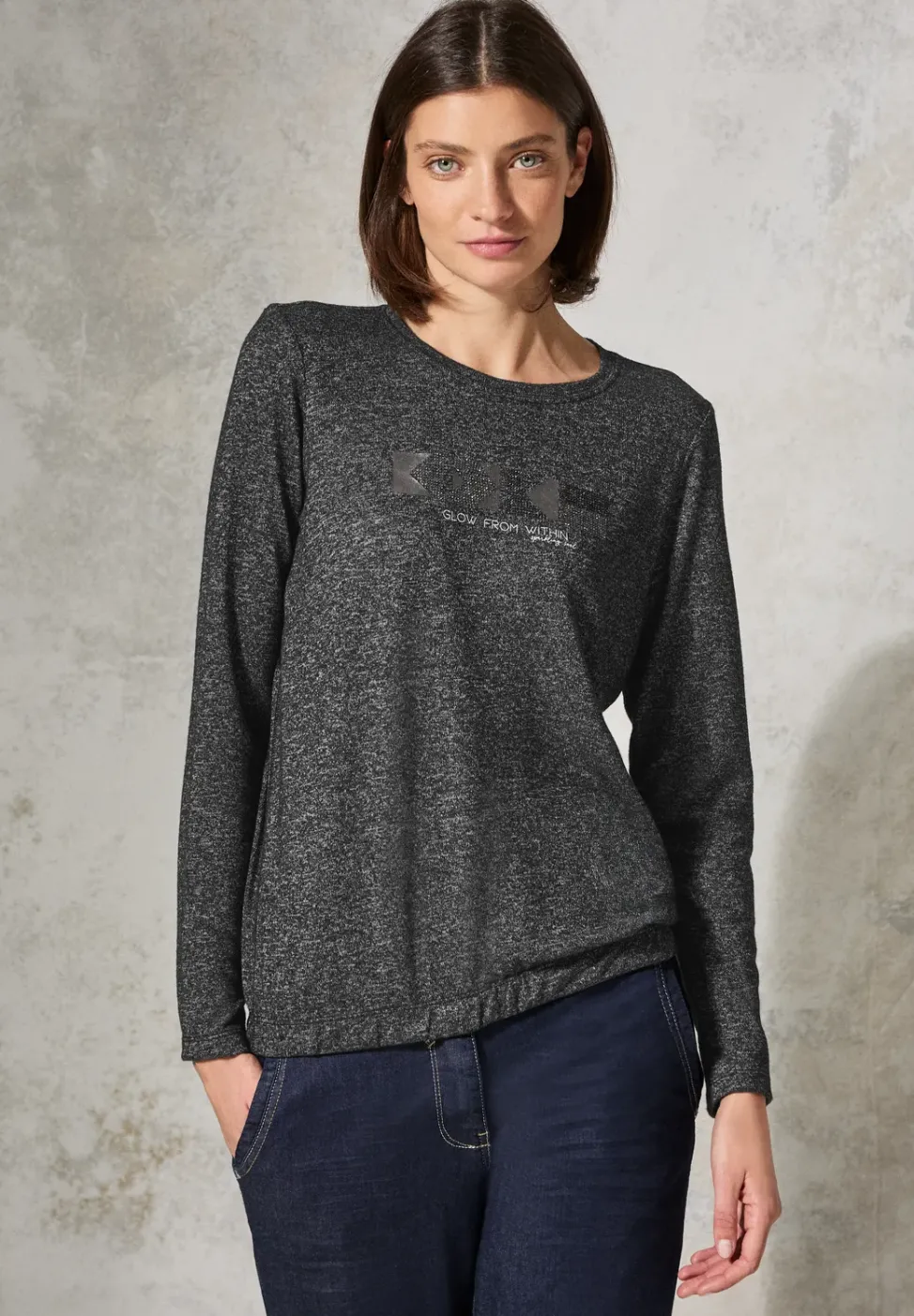 Chemise à look mélangé
