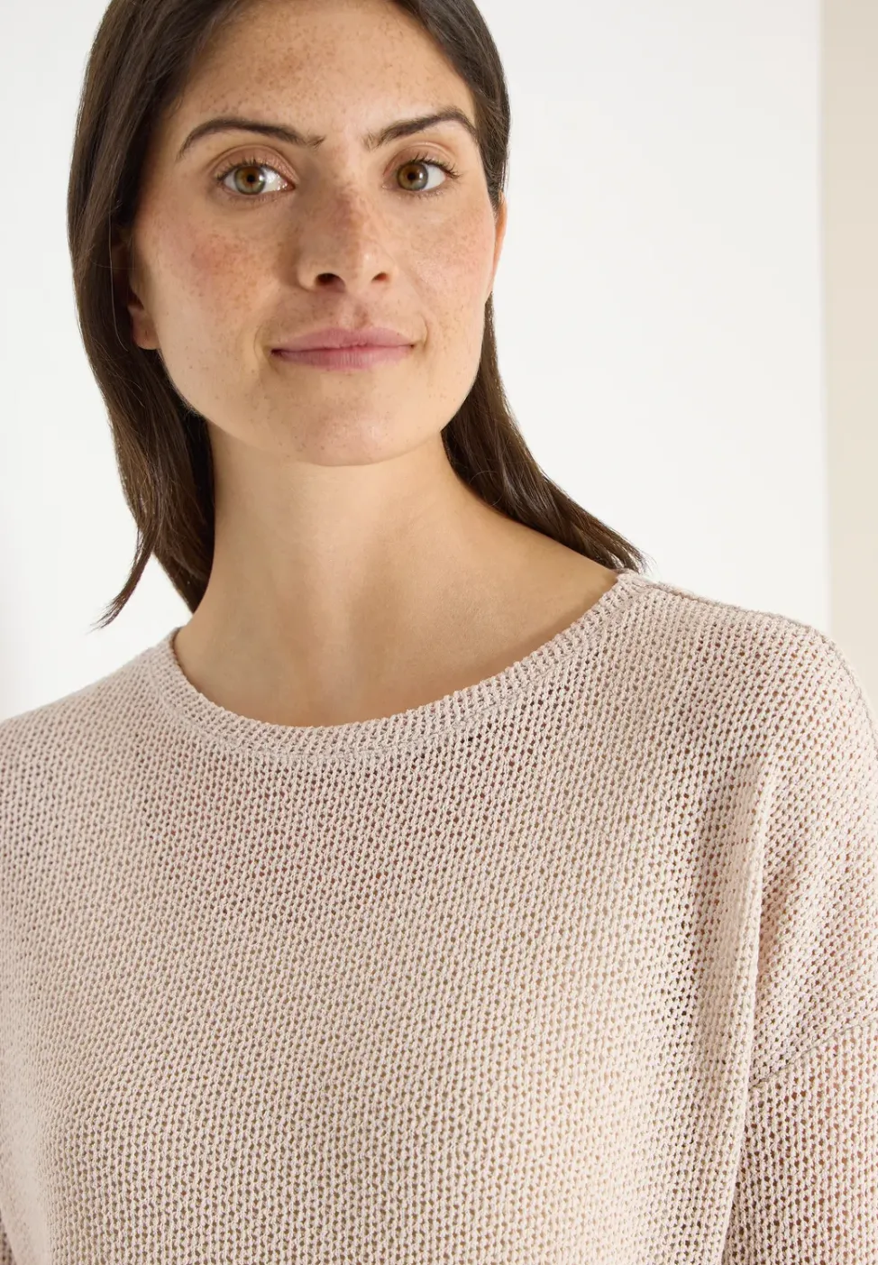 chemise à manches 3/4 en look ajouré