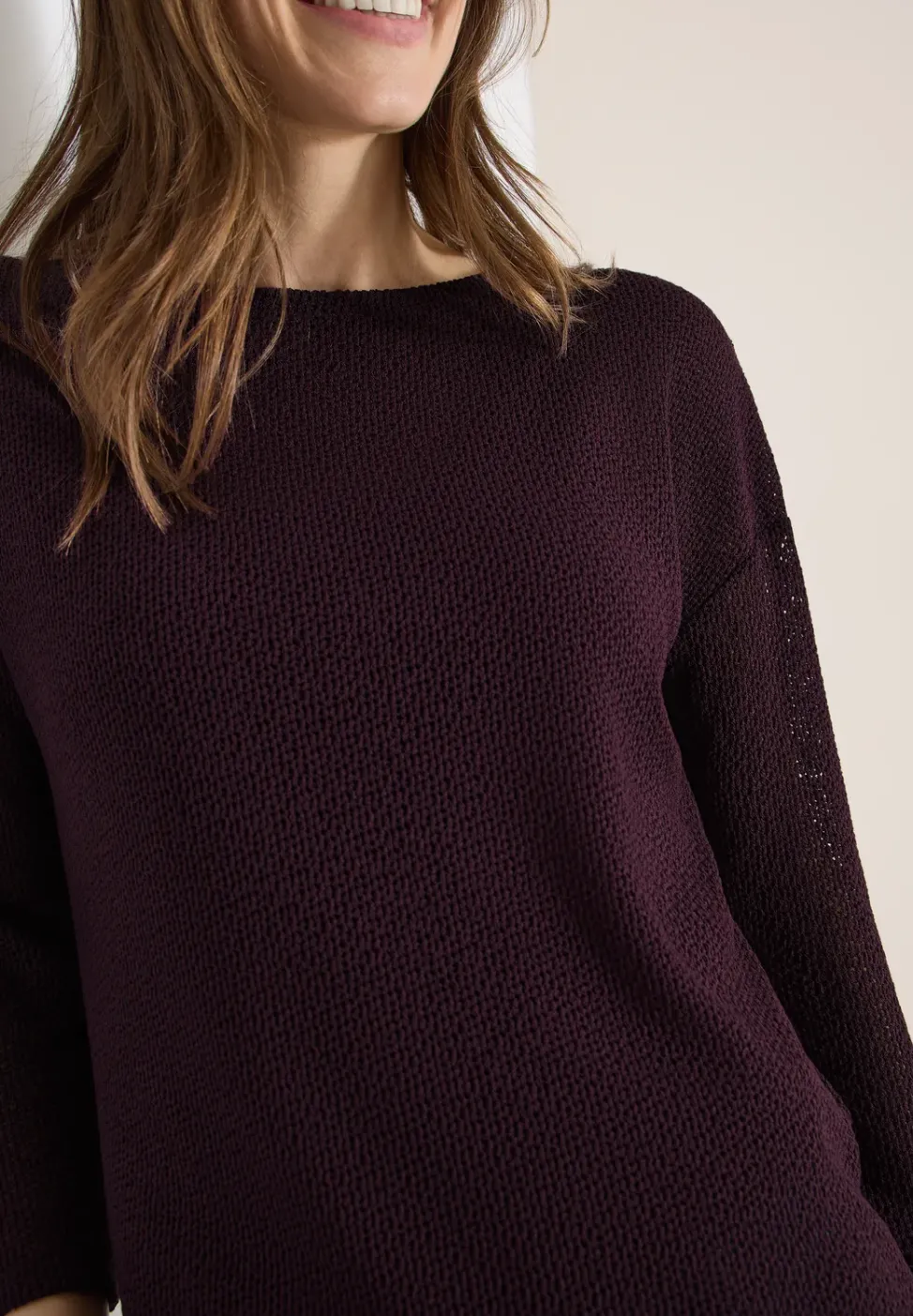 chemise à manches 3/4 en look ajouré