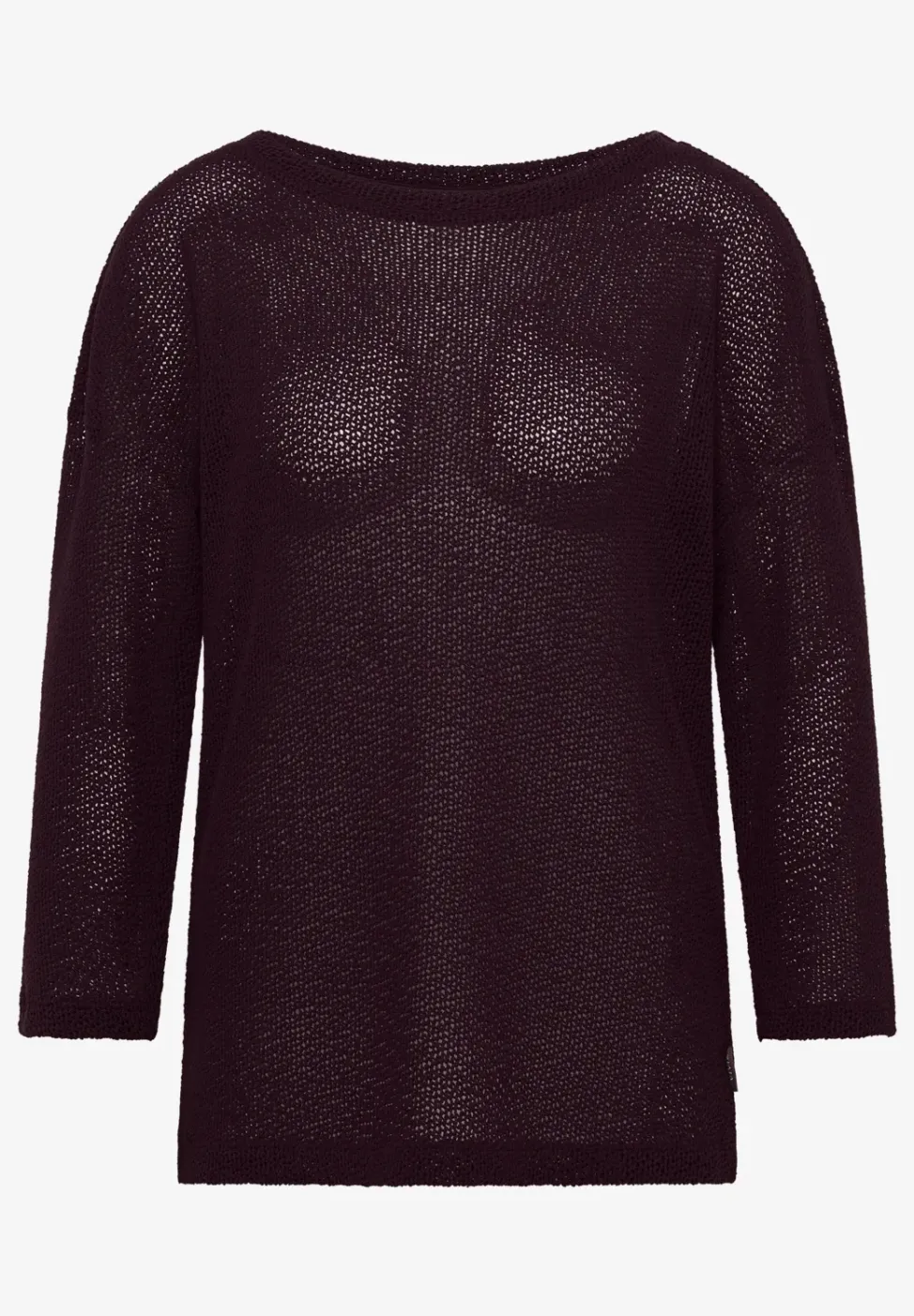 chemise à manches 3/4 en look ajouré