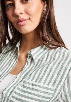 Chemise à manches longues en lin