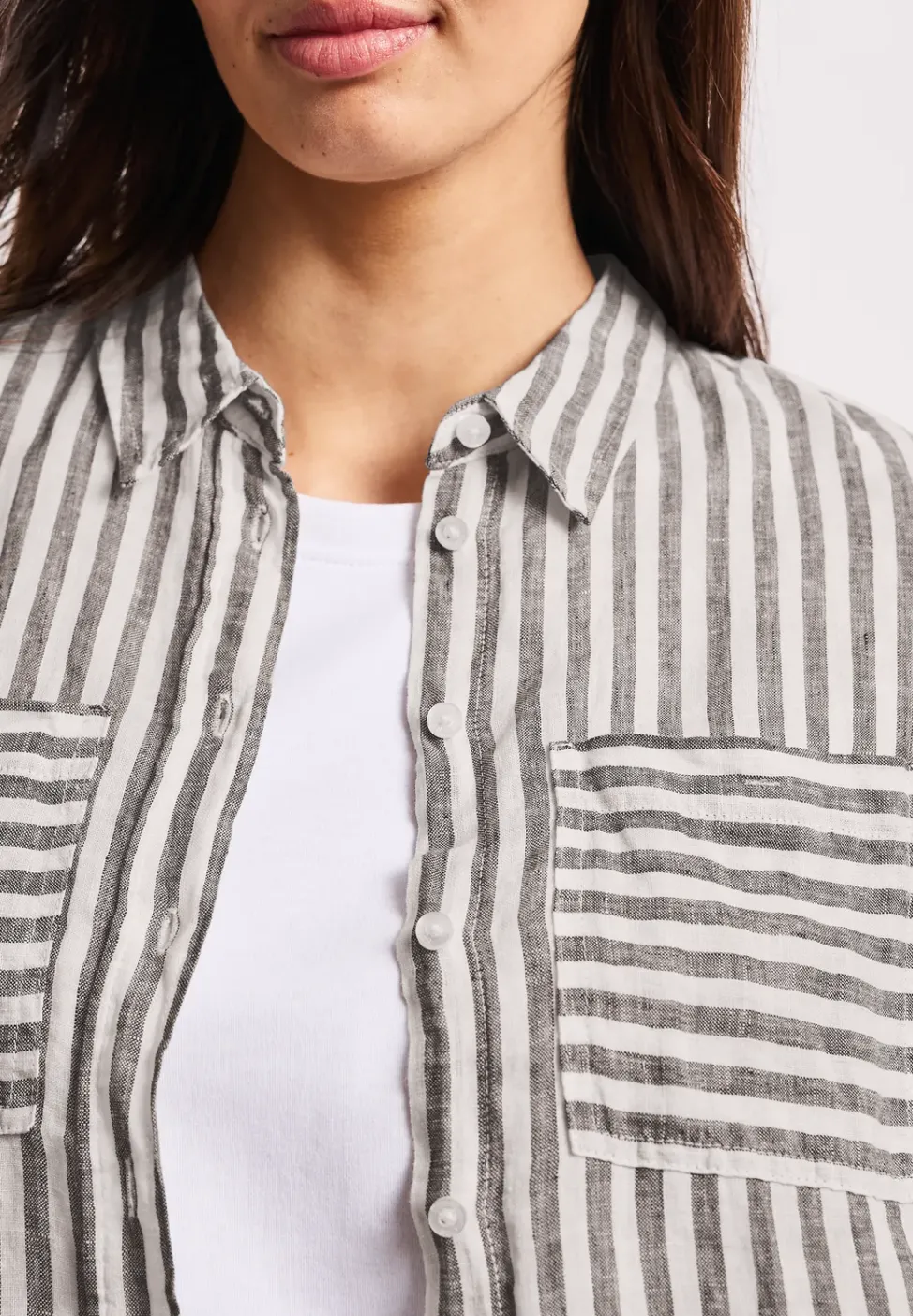 Chemise à manches longues en lin