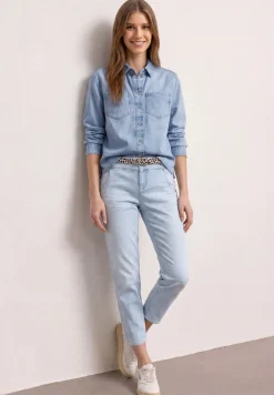 Chemise à manches longues en denim